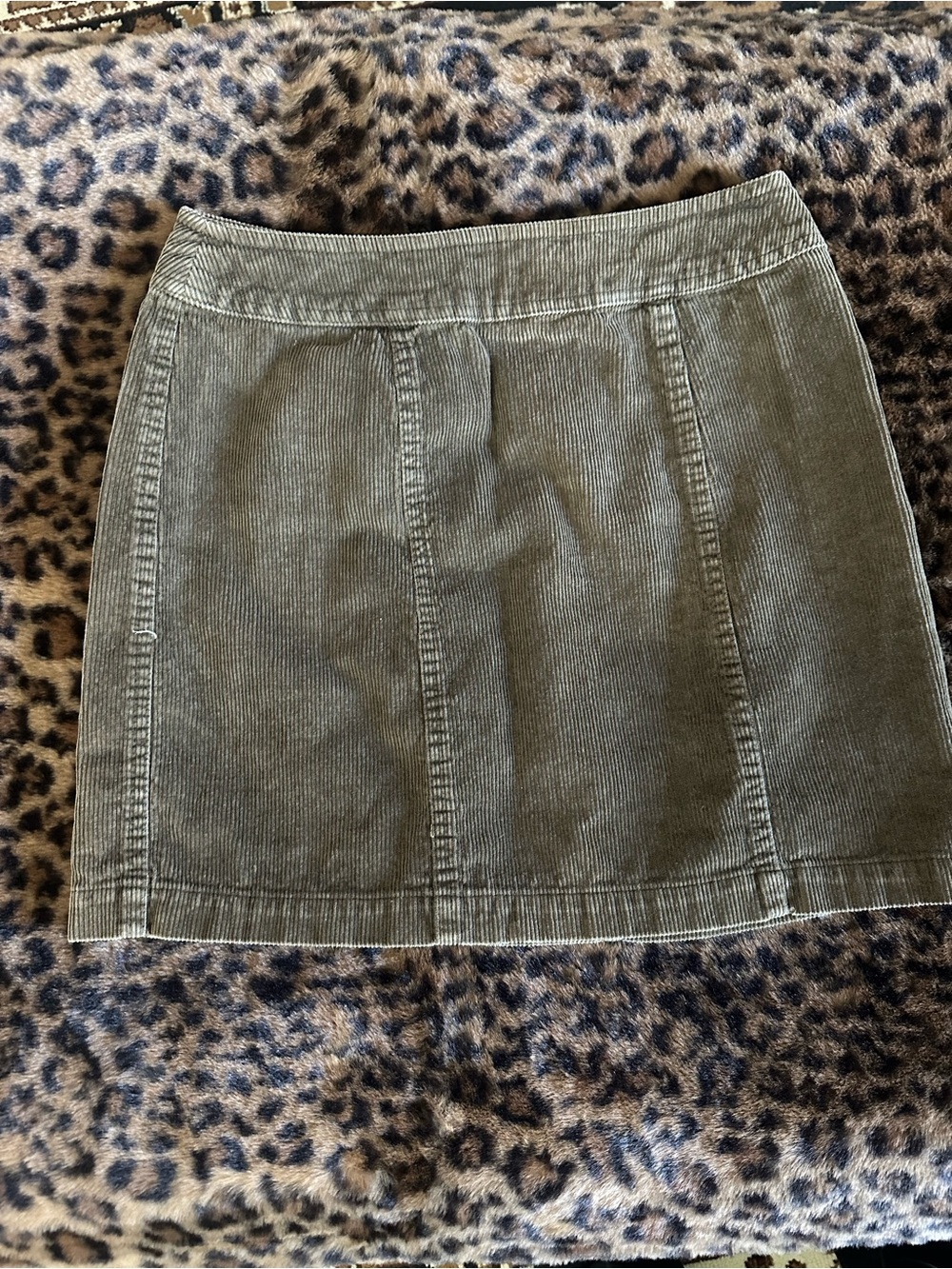 American Eagle Outfitters Olive Green Corduroy Mini Skirt